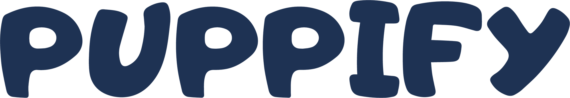 Puppify logo Blauw - Orthopedisch hondenkussen in een rond design van Puppify