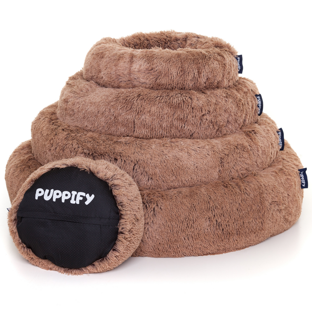 Antislip Puppify donut hondenkussen - blijft op zijn plaats op de vloer.