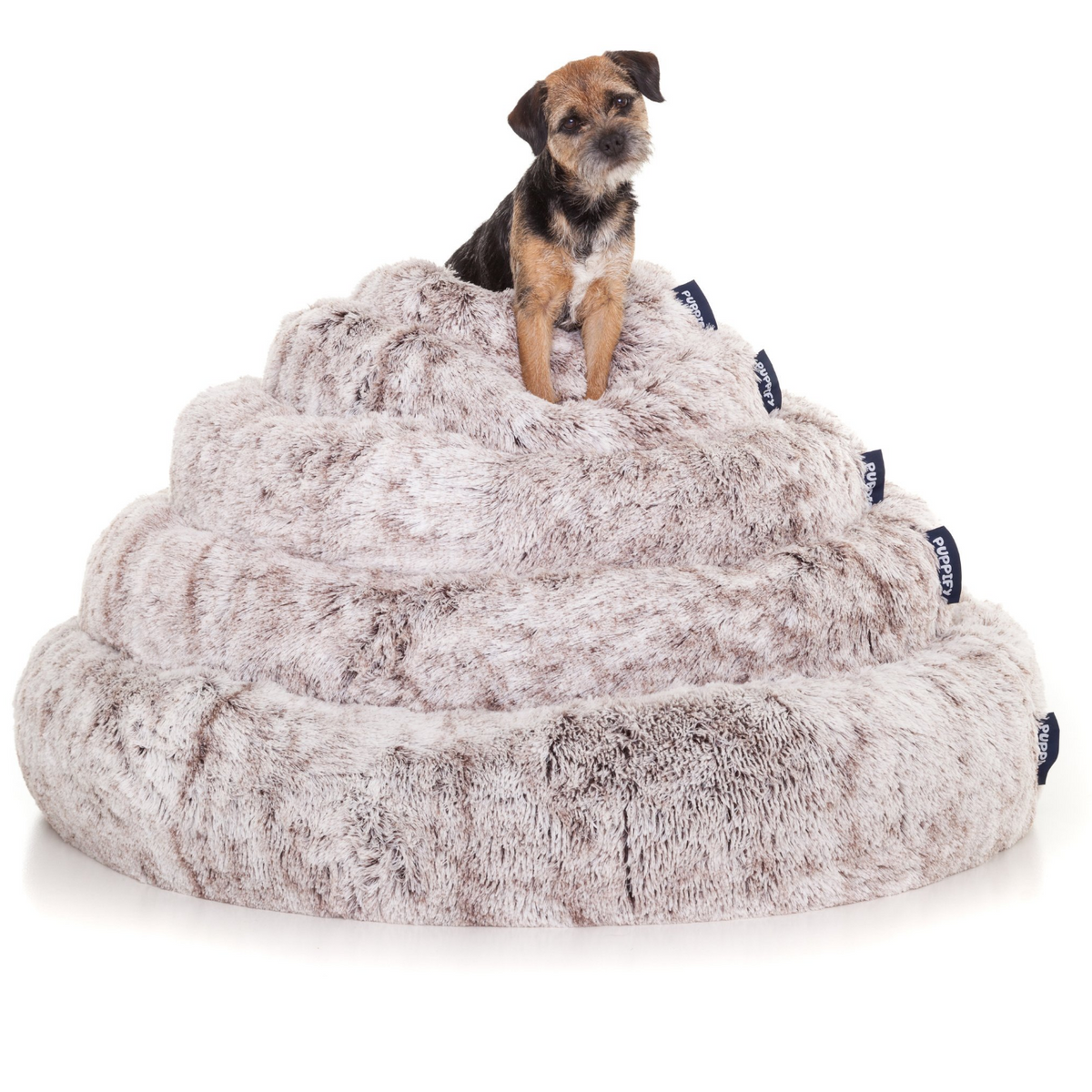 Innovatief ontwerp van Puppify&#39;s fluffy hondenmand voor de ideale slaaphouding.