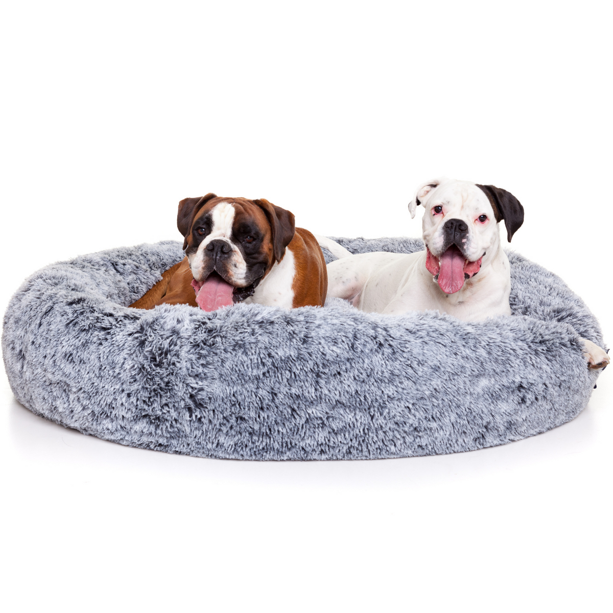 Puppify donut hondenkussen met premium stoffen - een eyecatcher in je interieur.